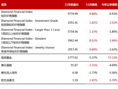 2020年11月鉆石行情（總結）：鉆石價格整體小漲0.88%，投資級鉆石價格上漲1.82%